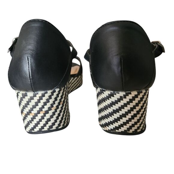 Avon Womens Pattern Wedge Peep-toe Buckle Strap Sandal Shoes Size 6 - Picture 4 of 6